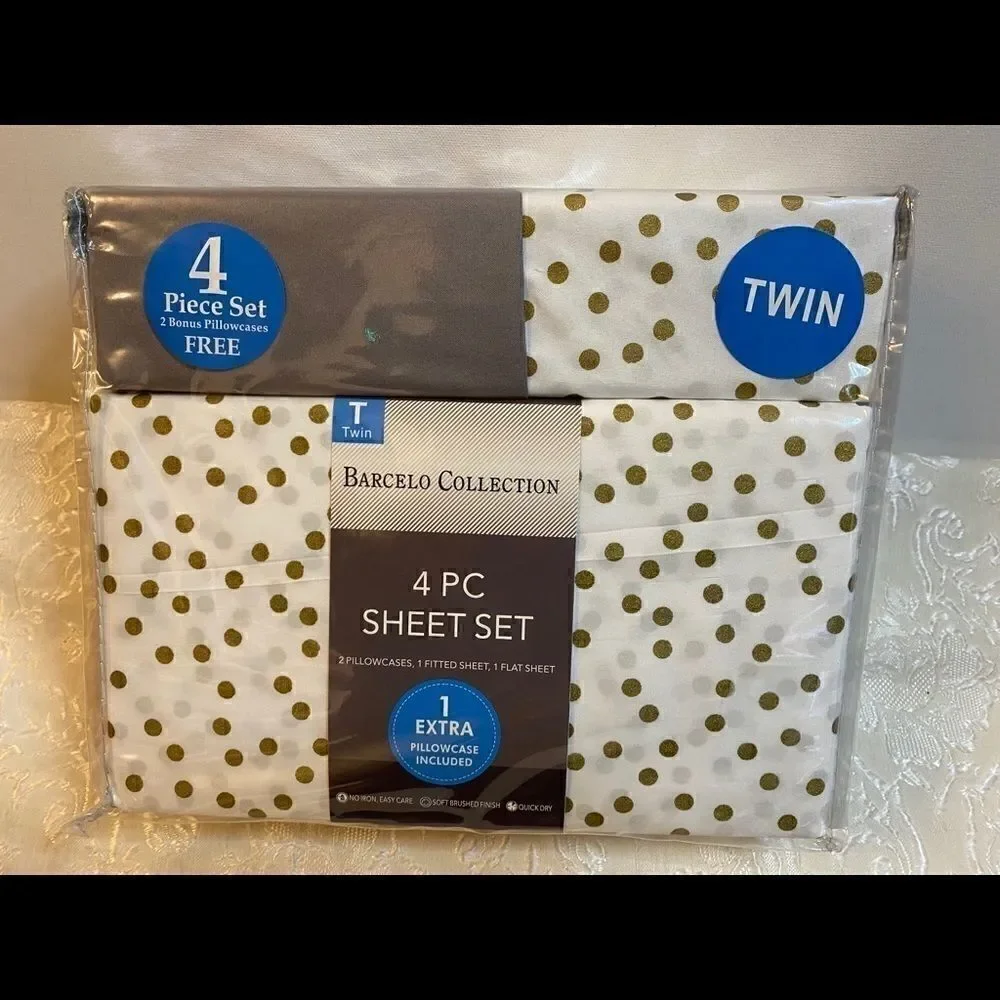 🛍Barcelo Collection 4 PC Sheet Set . Size: Twin